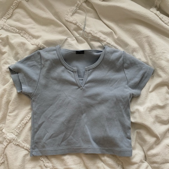 Brandy Melville Tops - brandy baby blue ashlyn top